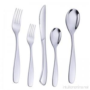 Silverware Set Costyle 40 Pieces Stainless Steel Flatware Silverware Cutlery Set Mirror Finished Home Kitchen Hotel Restaurant Tableware Include Knife Fork and Spoon Service for 8 - B07DNQMGFP